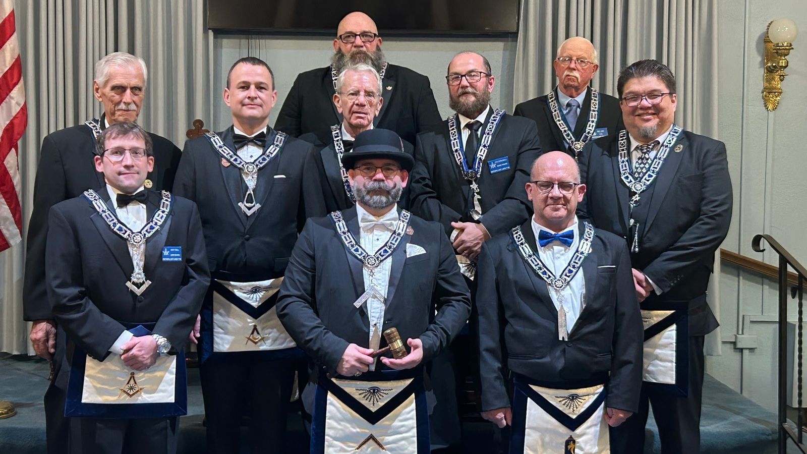 The 2026 officers of Northern Light Lodge No. 40